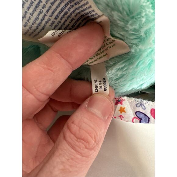 Build A Bear Girl Scout Bear Thin Mint w/ Girl Scout Brownie Green Vest & Dress - Picture 8 of 9